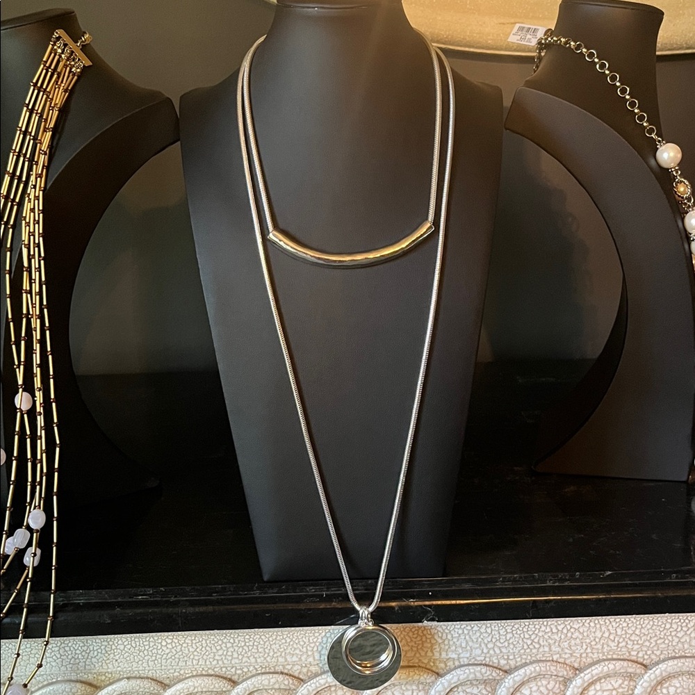 #0039.     Chico's Silver Chain Necklace